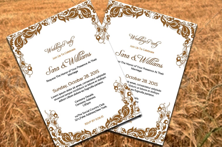 Free Wedding Invitation Corporate identity template.