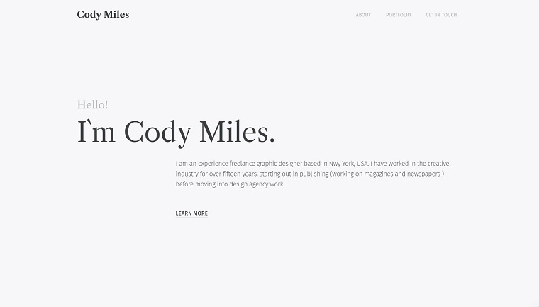 Codi Miles - Graphic Design Portfolio Websites to Grow Your Business WordPress Theme.