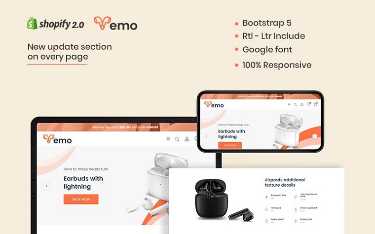 Single Product Vemo Shopify Theme