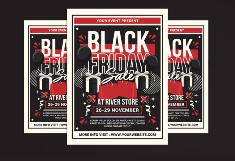 Black Friday Sale Flyer Template.