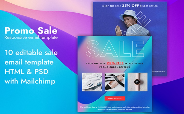 Promo Sale - HTML Email Template with Mailchimp.