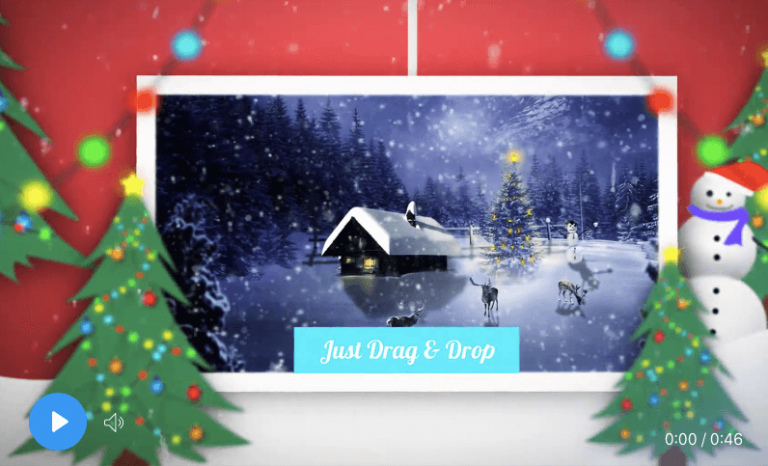 free download after effects intro christmas slideshow after effects template