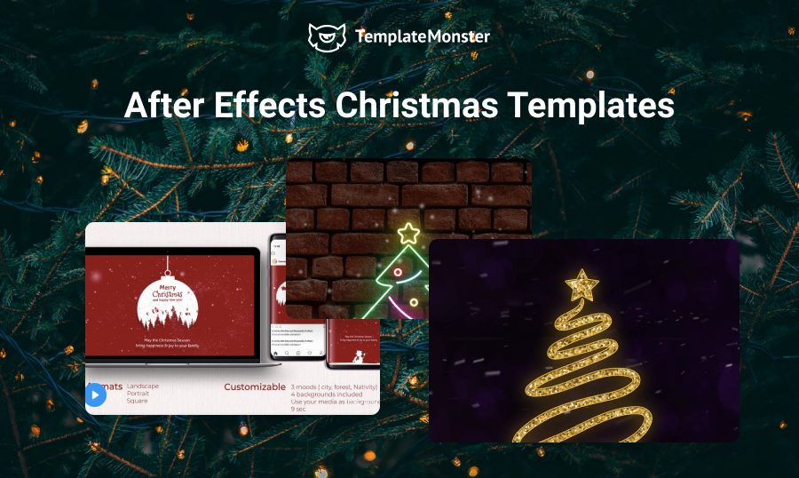 christmas paper card after effects template free download