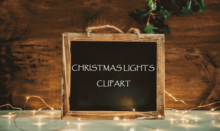 Christmas lights clipart.