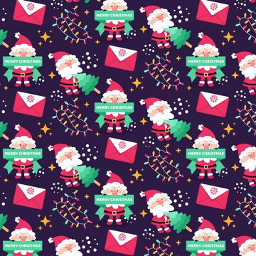 Santa Claus Festive Pattern Design.
