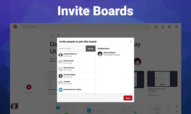 Invite boards.