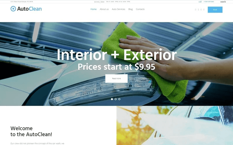 AutoClean - Car Wash & Car Repair WordPress Theme