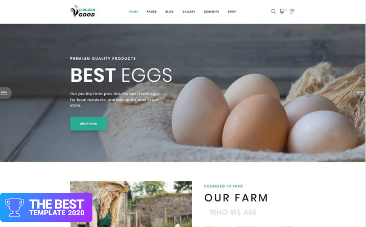 Chicken Good - Poultry Farm Multipage HTML Website Template.