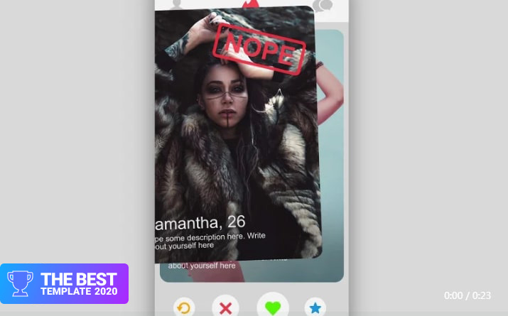Tinder Swipe Match After Effects Template.