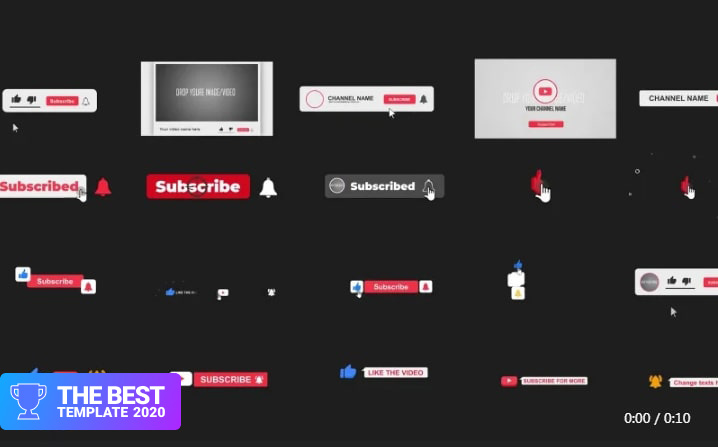 Youtube Subscriber Pack After Effects Template.