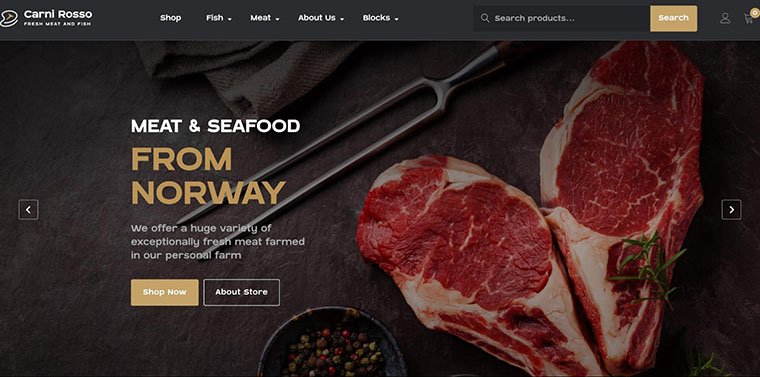 Carni Rosso - Meat & Fish WooCommerce WordPress Theme