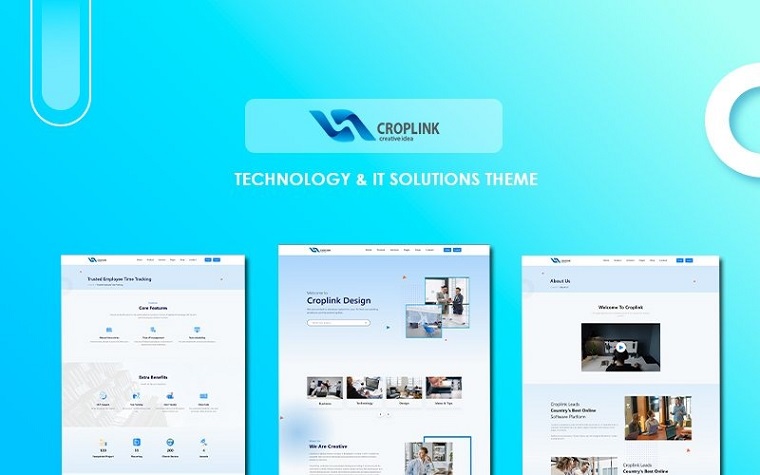 CROPLINK - Tech Corporate & Ecommerce WordPress Theme.