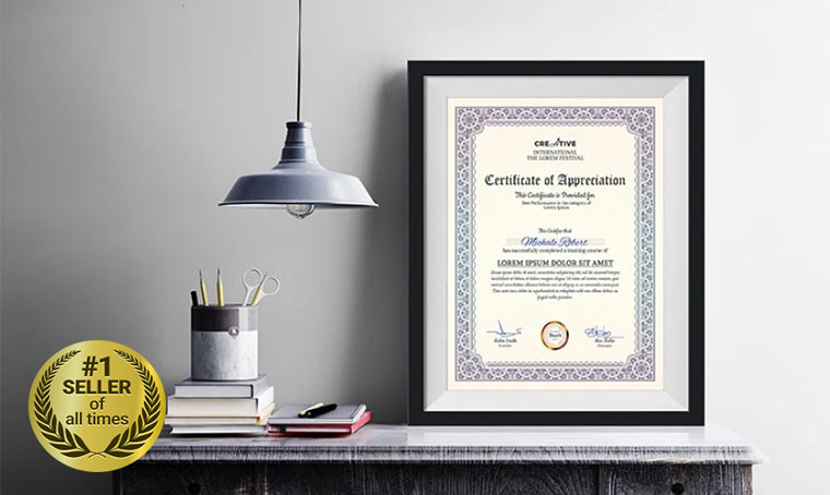 Corporate&Modern Certificate Template digital bestseller