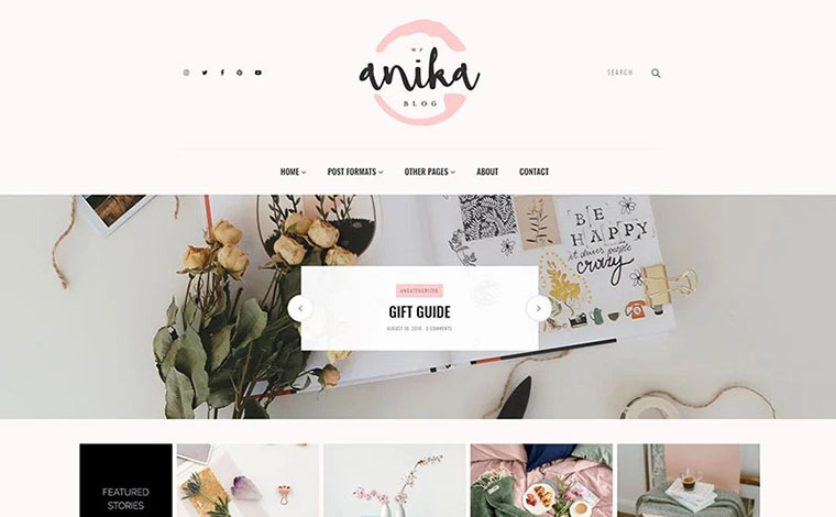 Anika - Feminine Blog Fashion WordPress theme