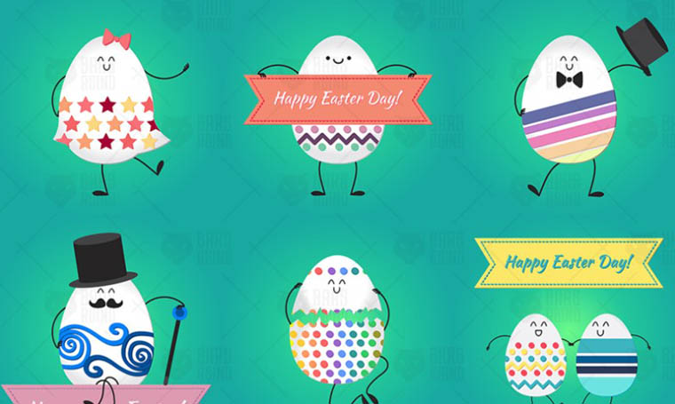 Happy Easter Eggs Illustration