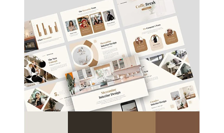 Mezzanine PowerPoint Color Schemes Template