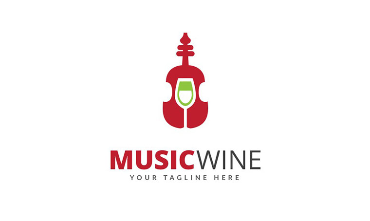 Music Wine Logo template