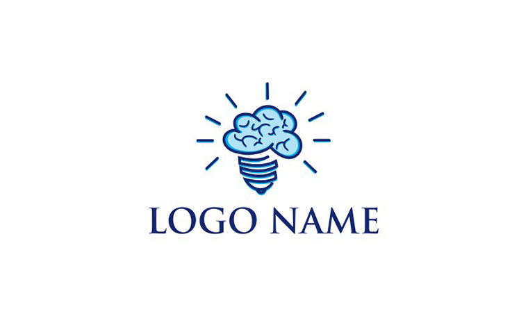 Brain Light Logo Template