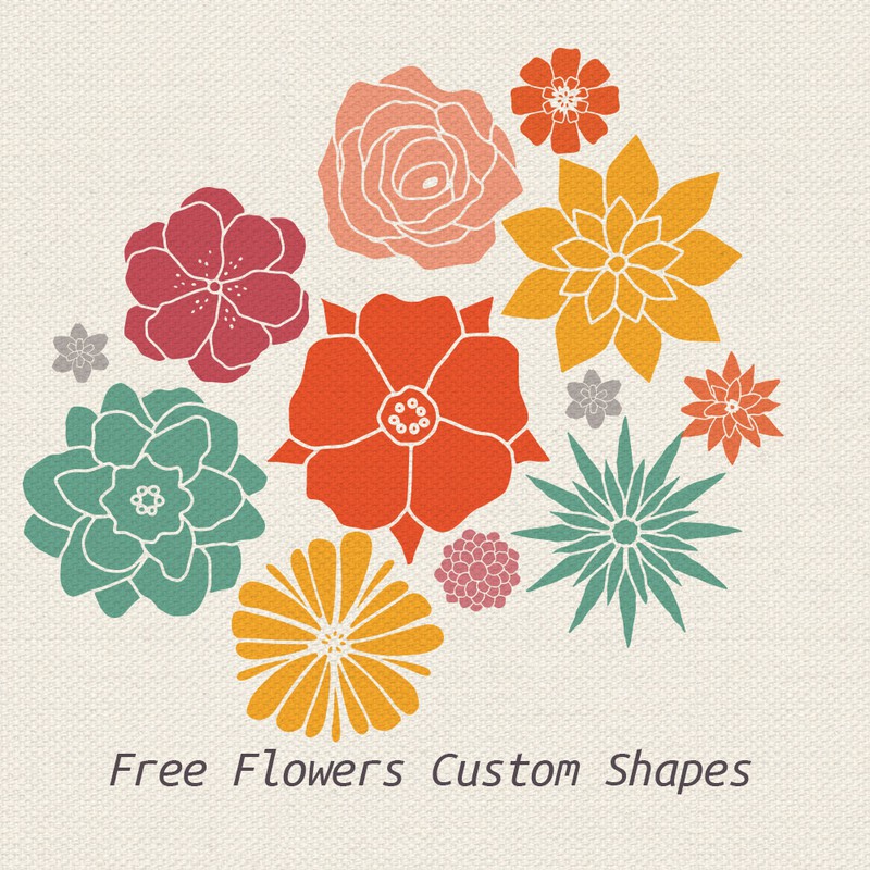 canada flower shapes for photoshop free download