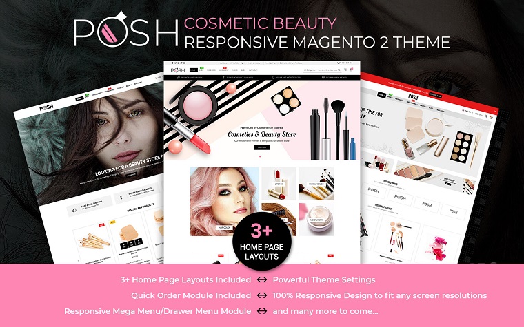 Posh - Responsive Beauty Shop Magento 2 Theme.