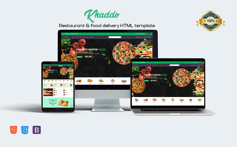 Khaddo - Restaurant & Food Delivery Bootstrap5 HTML Website template.