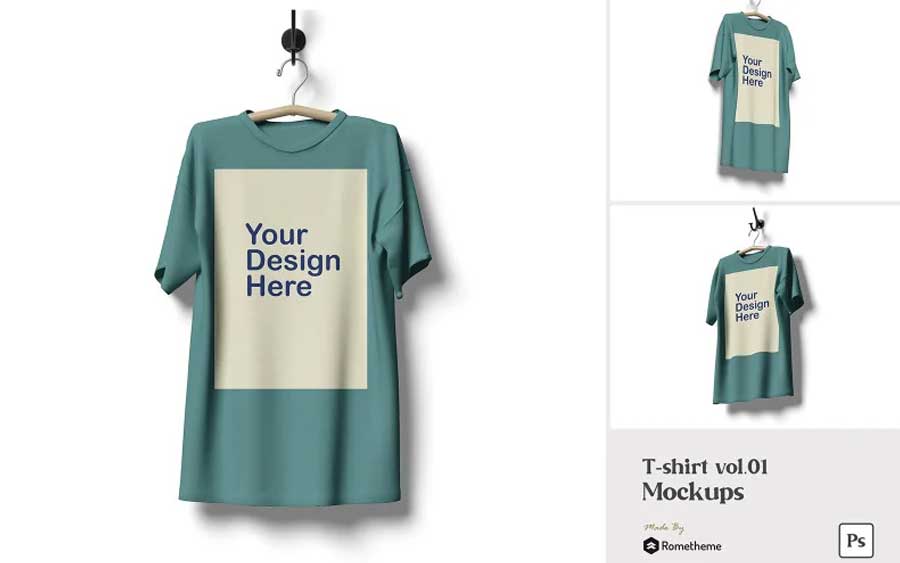 t-shirt mockups illustrator