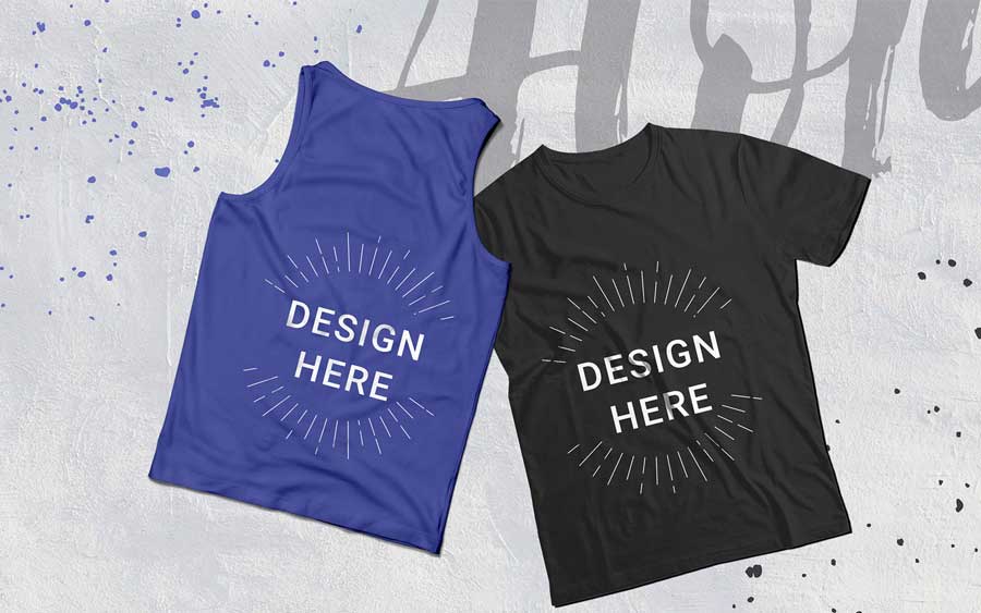 tank t-shirt mockups illustrator