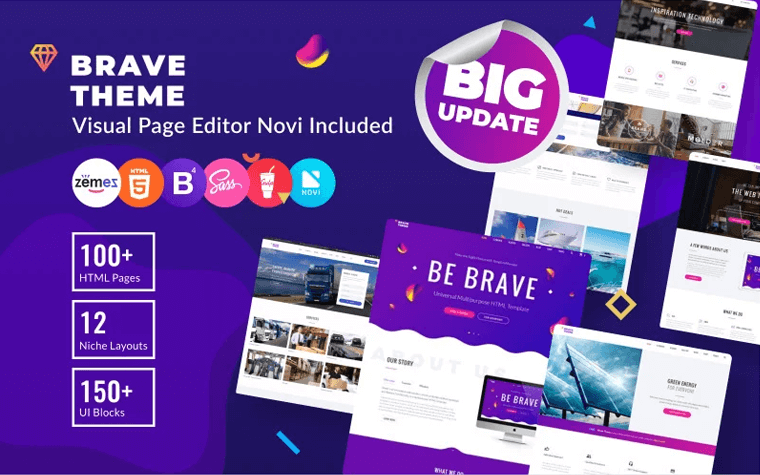 Brave Theme - Multipurpose HTML Website Template.