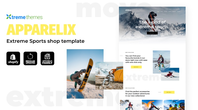 Apparelix – Extreme Sports Store Shopify Template.
