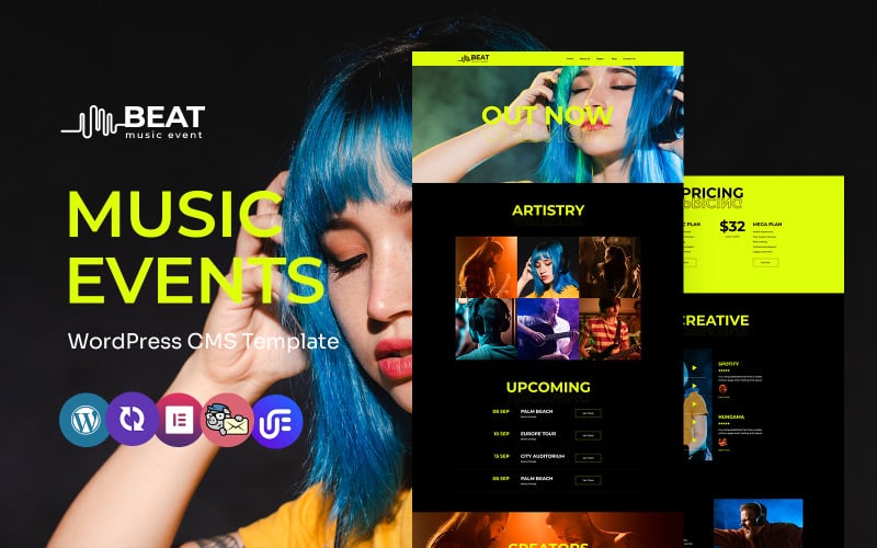 Beat - Music Events Multipurpose WordPress Elementor Theme
