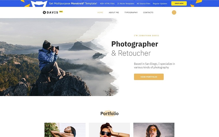 Free HTML5 Theme for Photo Site Website Template.