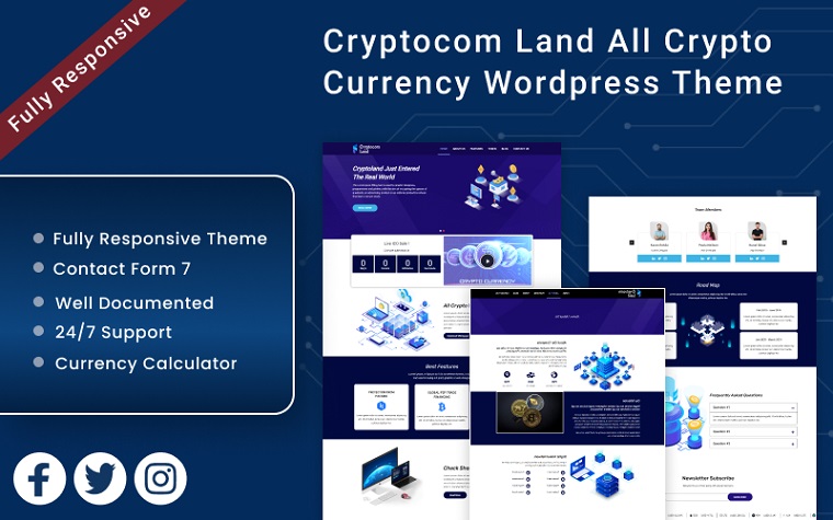 Cryptocom land - All Crypto Currency WordPress Theme.