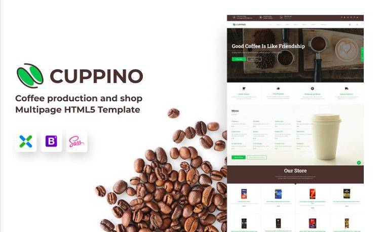 Cuppino - Coffee Shop HTML5 Website Template.