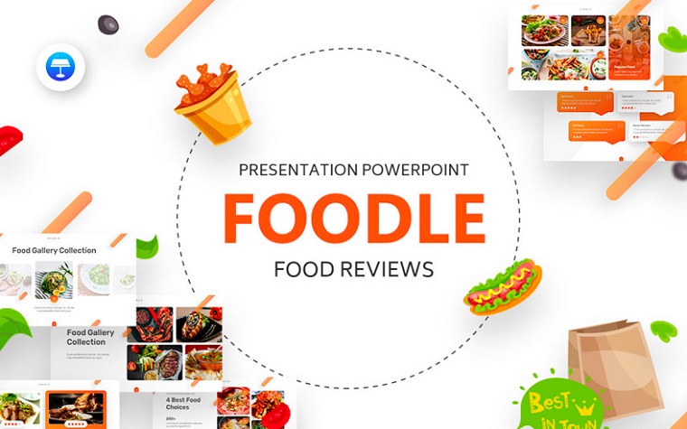 Foodle Food Review Keynote Template.