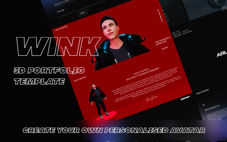 Wink - Multipurpose Portfolio 3D Template.