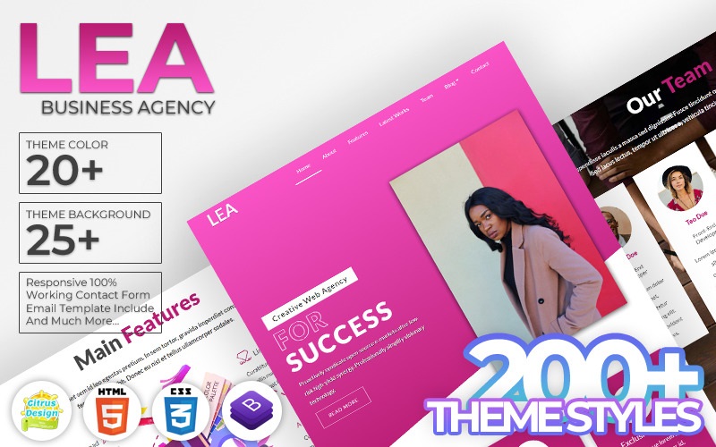 Business Lea HTML5 Landing Page Template.