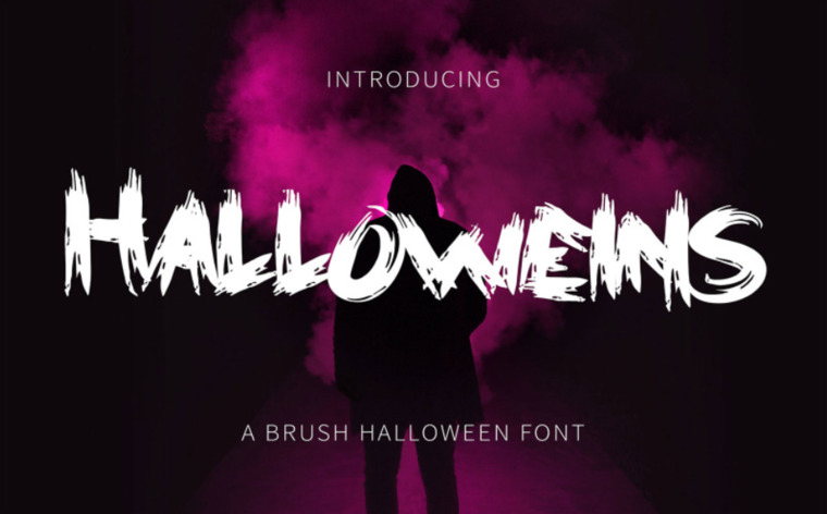 Halloweins - Brush DR Font.