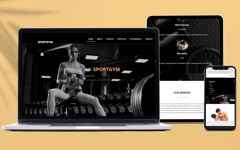 Html Sport Gym Landing Page Template