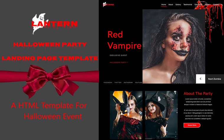 Lantern - Halloween Event & Party Landing Page Template.