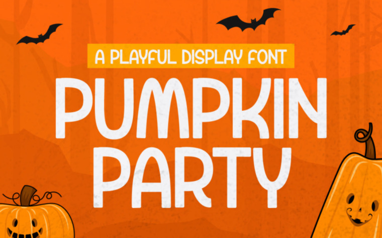 Pumpkin Party - Playful Display Font.