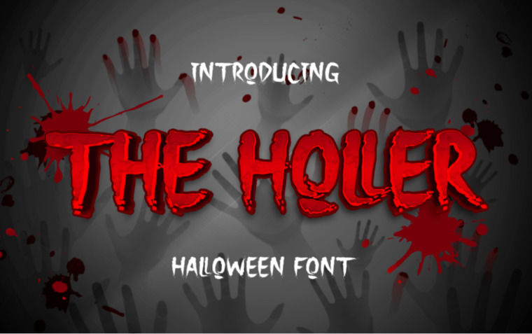 The Holler a Halloween Font.