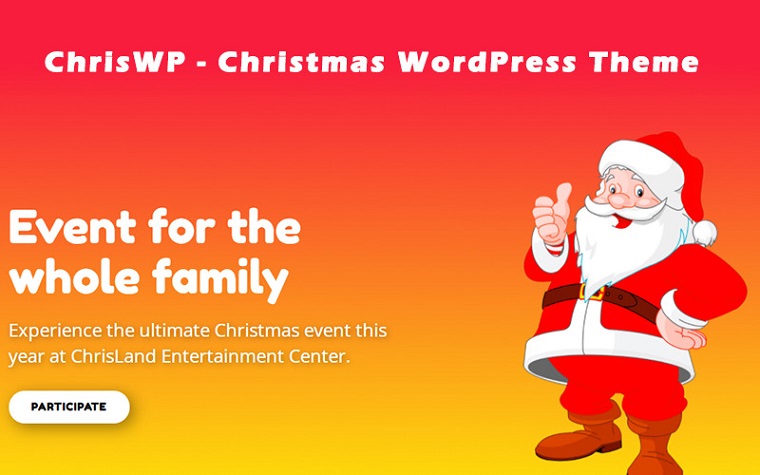 Festive ChrisWP Landing Page WordPress Design