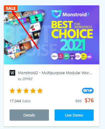Monstroid2 sale badge