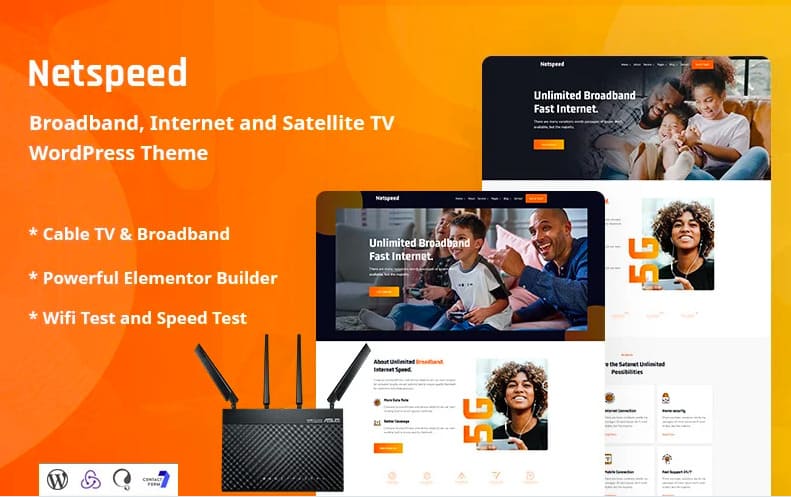 Netspeed - Broadband, Internet and Satellite Responsive WordPress Theme