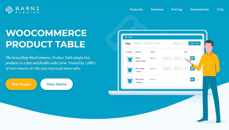 WooCommerce product table plugin by Barn2.