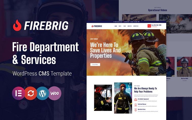 Firebrig - Fire Safety Services WordPress Theme.