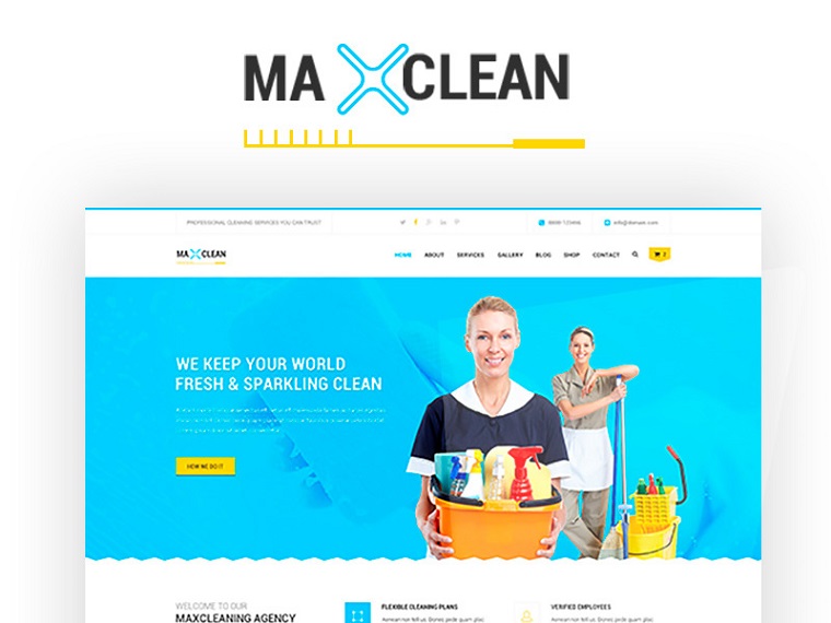 MaxClean - Cleaning Service WordPress Theme.