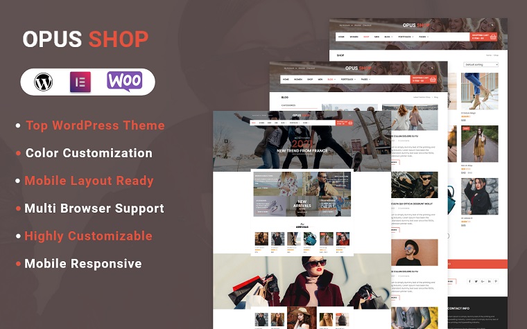 Woocomerce OpusShop WordPress Theme.