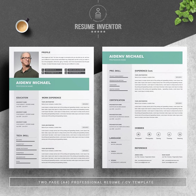 3 Page Professional Resume Template.