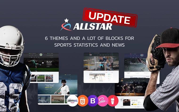 ALLSTAR - Sport Multipurpose Bootstrap 5 Website Template.